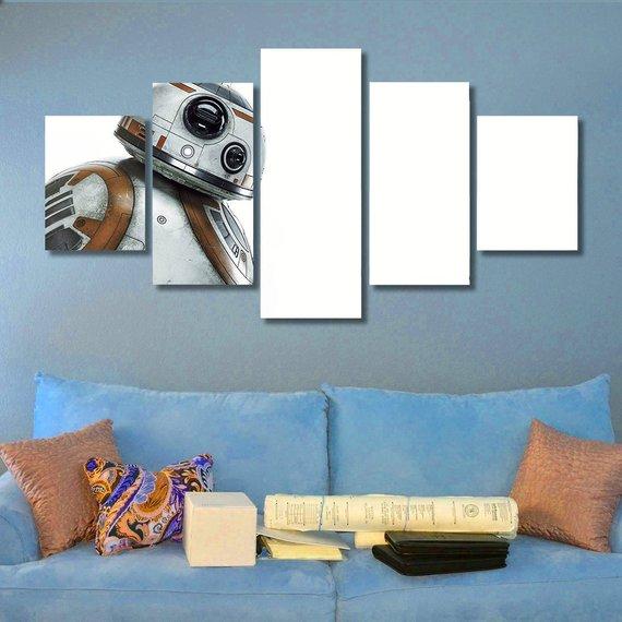 Bb8 - Movie 5 Panel Canvas Art Wall Decor Bb8 - Movie 5 Panel Canvas Art Wall Decor