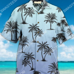 Beach And Coconut Tree All Over Printing Hawaiian Shirt