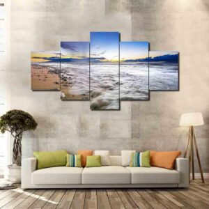 Beach Sea Water - Space 5 Panel Canvas Art Wall Decor