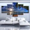 Beach Sunshine - Nature 5 Panel Canvas Art Wall Decor