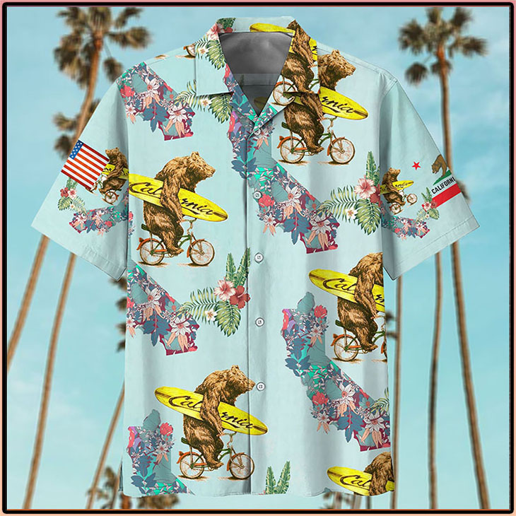 Bear I Love California Hawaiian Shirt- Limited Edition Bear I Love California Hawaiian Shirt- Limited Edition