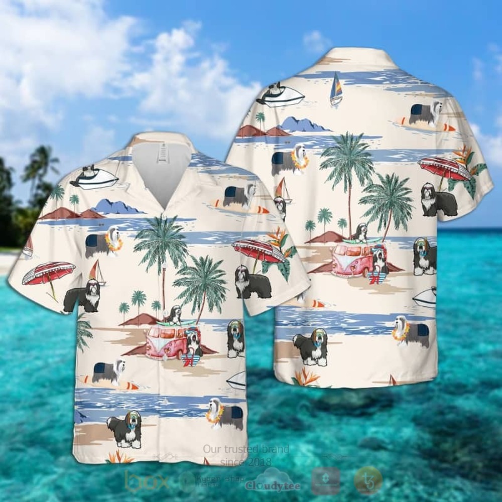 Bearded Collie Summer Beach Hawaiian Shirt Bearded Collie Summer Beach Hawaiian Shirt