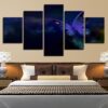 Beautiful Purple Butterfly - Animal 5 Panel Canvas Art Wall Decor