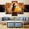 Beauty And The Beast - Movie 5 Panel Canvas Art Wall Decor