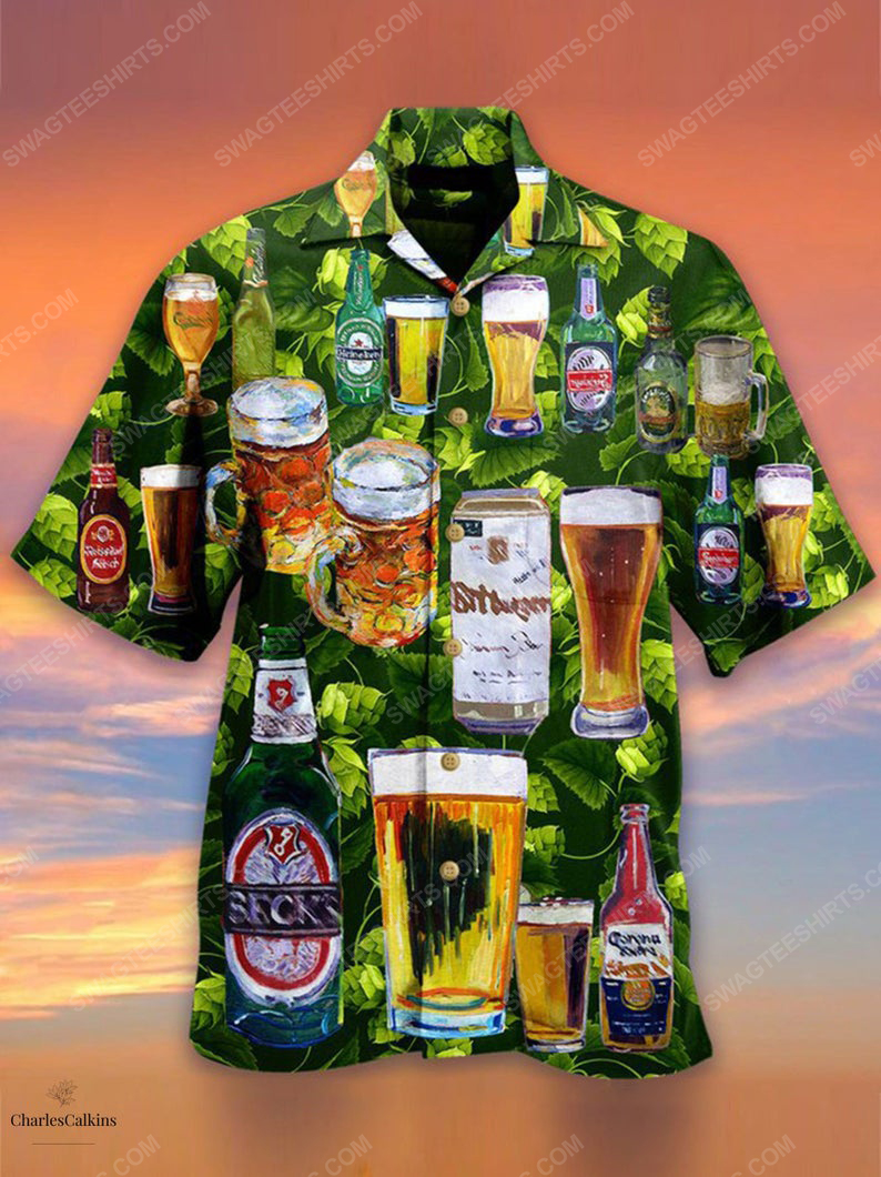 Beer Cheering For Party Bar Summer Vacation Hawaiian Shirt Beer Cheering For Party Bar Summer Vacation Hawaiian Shirt