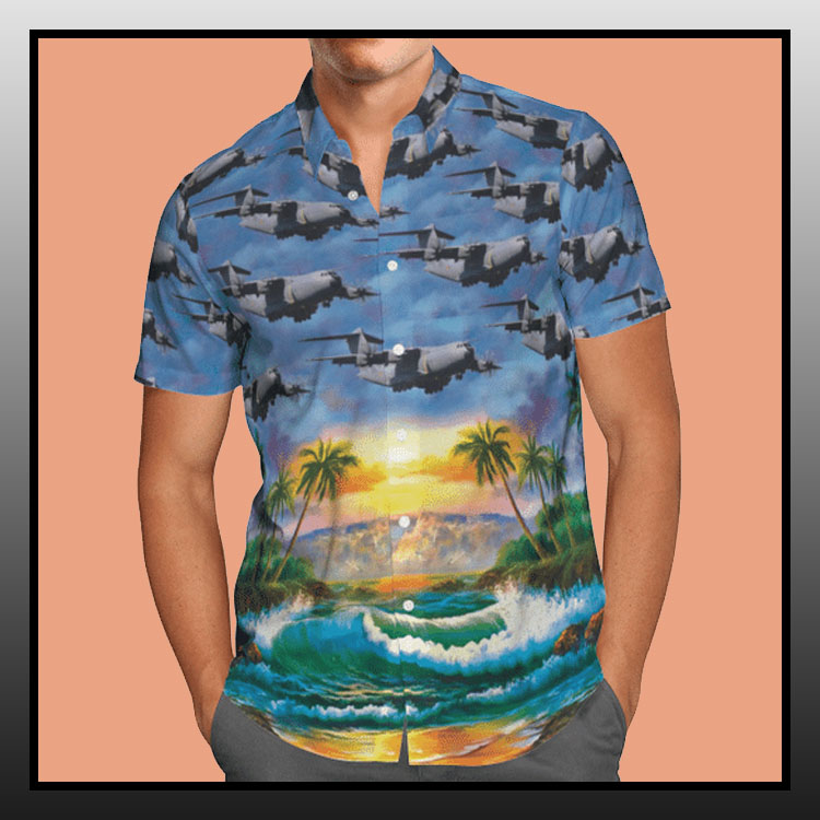 Belgian Air Force Airbus A400M Atlas Hawaiian Shirt Belgian Air Force Airbus A400M Atlas Hawaiian Shirt