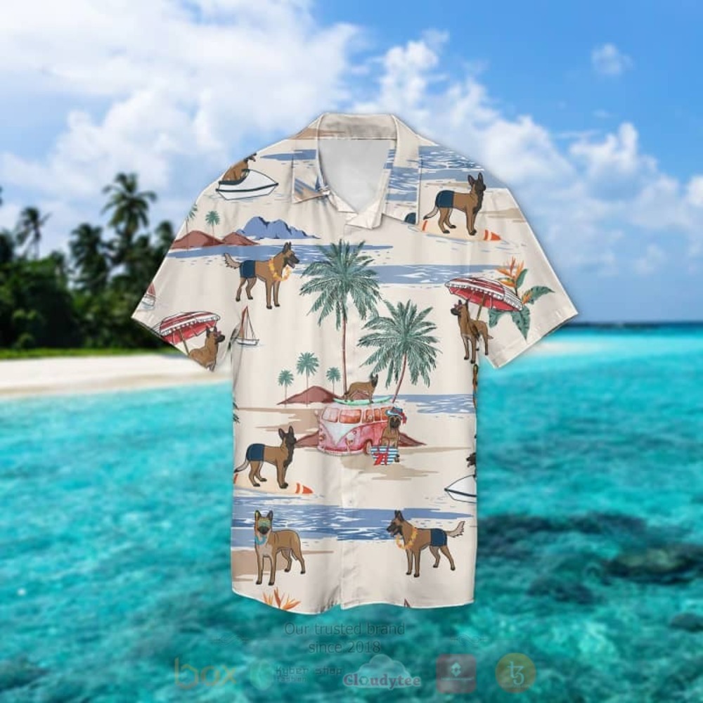 Belgian Malinois Summer Beach Hawaiian Shirt Belgian Malinois Summer Beach Hawaiian Shirt
