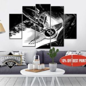 Bentley Bentley Sign - Abstract 5 Panel Canvas Art Wall Decor