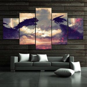 Berserk Japanese - Anime 5 Panel Canvas Art Wall Decor