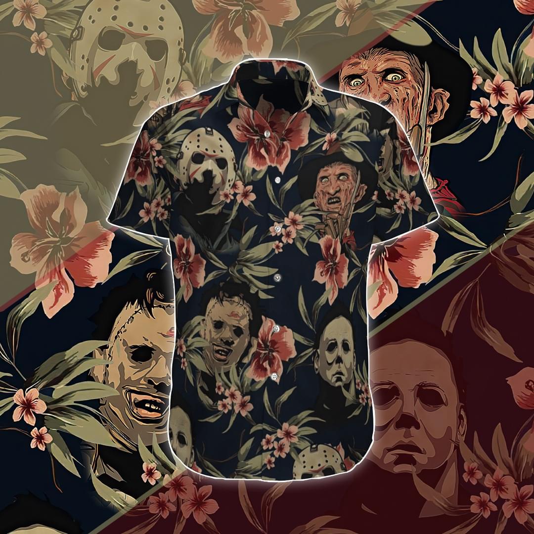 Best Halloween Horror Movies Killer Face Hawaiian Shirt Best Halloween Horror Movies Killer Face Hawaiian Shirt