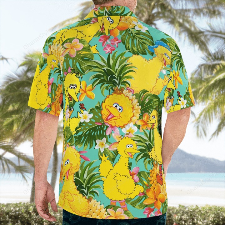 Big Bird Muppets Tropical Hawaiian Shirt Big Bird Muppets Tropical Hawaiian Shirt