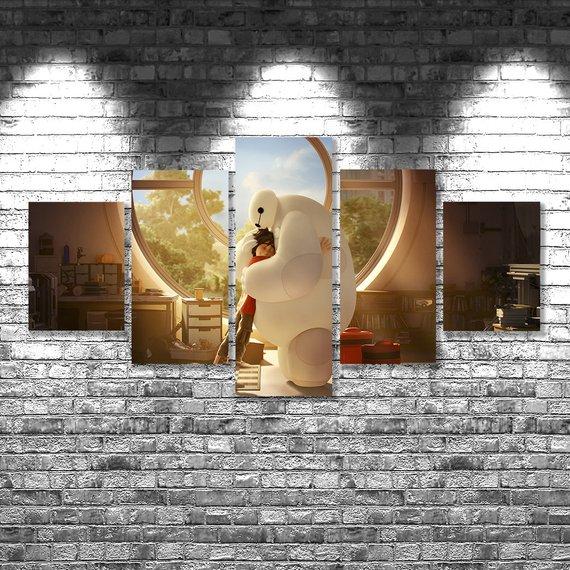 Big Hero 6 - Movie 5 Panel Canvas Art Wall Decor Big Hero 6 - Movie 5 Panel Canvas Art Wall Decor
