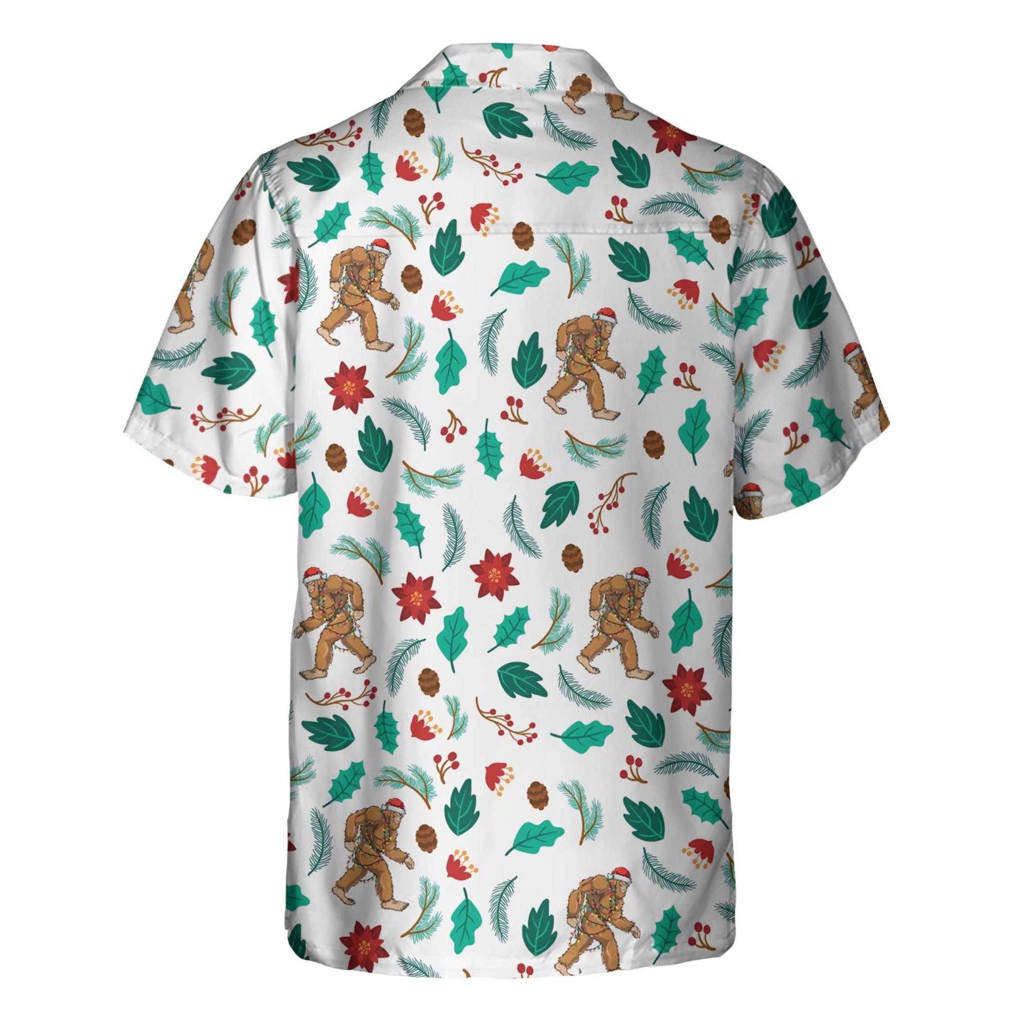 Bigfoot Sasquatch Pattern Christmas Hawaiian Shirt Bigfoot Sasquatch Pattern Christmas Hawaiian Shirt