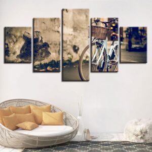 Bike Scenery - Nature 5 Panel Canvas Art Wall Decor