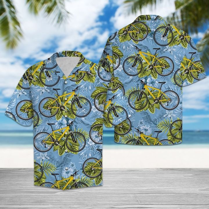 Biking Hawaiian Shirt Summer Button Up Biking Hawaiian Shirt Summer Button Up