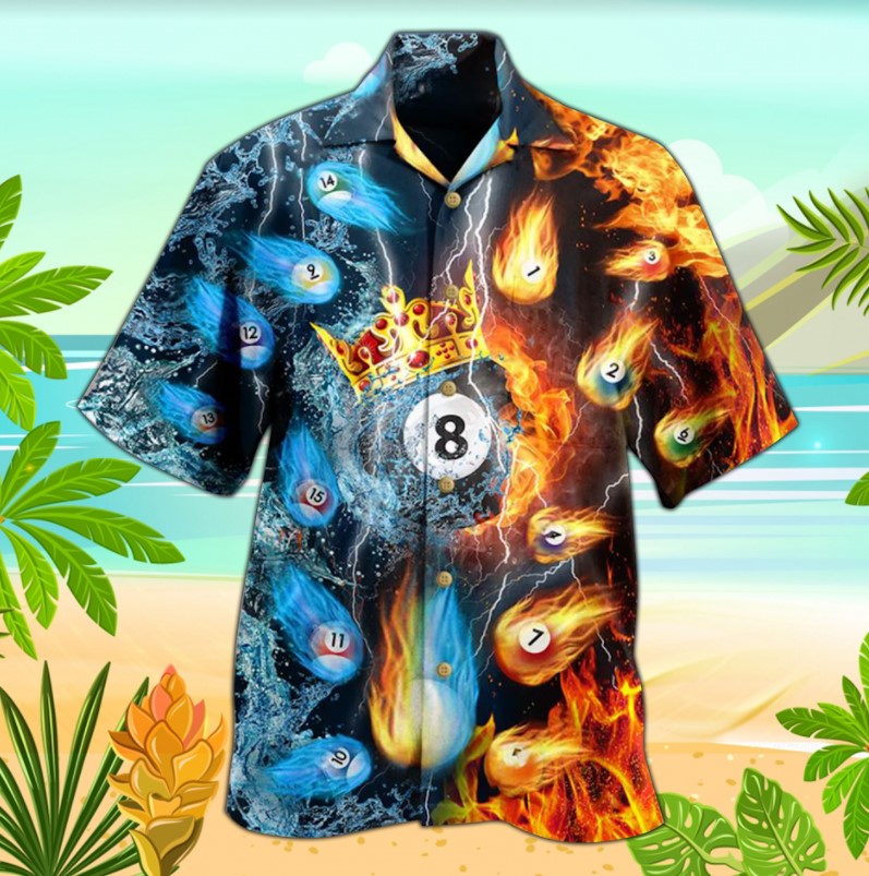 Billiard Fire And Water Hawaiian Shirt Billiard Fire And Water Hawaiian Shirt