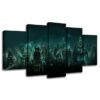 Bioshock City Of Rapture 1 - Nature 5 Panel Canvas Art Wall Decor