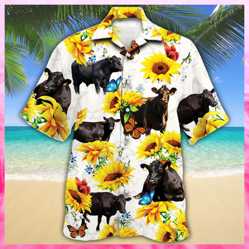 Black Angus Cattle Hawaiian Shirt Black Angus Cattle Hawaiian Shirt