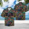 Black Cat Flowers Hawaiian Shirt Summer Button Up