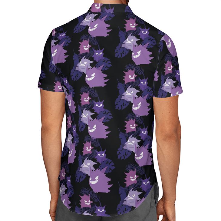 Black Gengar Hawaiian Shirt Black Gengar Hawaiian Shirt