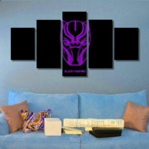 Black Panther 01 - Movie 5 Panel Canvas Art Wall Decor