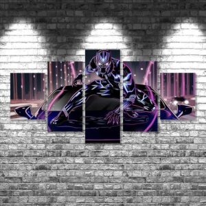 Black Panther 02 - Movie 5 Panel Canvas Art Wall Decor