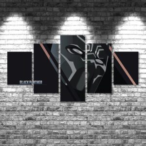 Black Panther - Movie 5 Panel Canvas Art Wall Decor