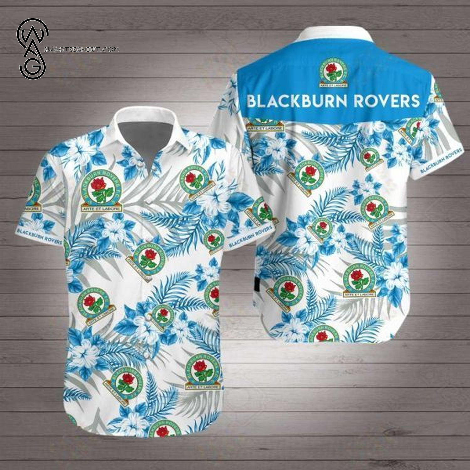 Blackburn Rovers Football Club Hawaiian Shirt Blackburn Rovers Football Club Hawaiian Shirt
