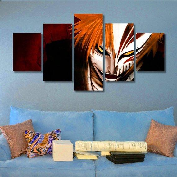 Bleach - Cartoon 5 Panel Canvas Art Wall Decor Bleach - Cartoon 5 Panel Canvas Art Wall Decor