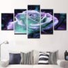 Blue Flower - Nature 5 Panel Canvas Art Wall Decor