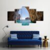 Blue Grotto In Capri Island In Italy - Nature 5 Panel Canvas Art Wall Decor