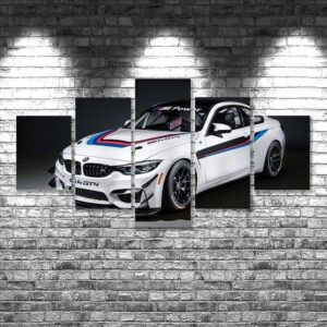 Bmw M4 Gt4 - Automative 5 Panel Canvas Art Wall Decor