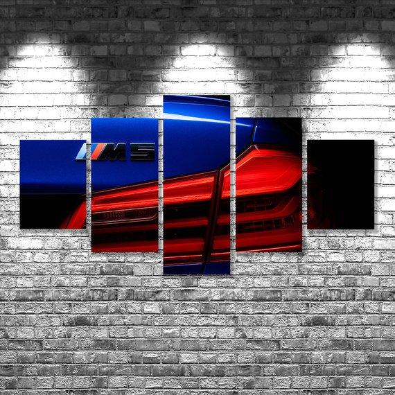 Bmw M5 - Automative 5 Panel Canvas Art Wall Decor Bmw M5 - Automative 5 Panel Canvas Art Wall Decor