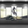 Bmx Racer - Sport 5 Panel Canvas Art Wall Decor