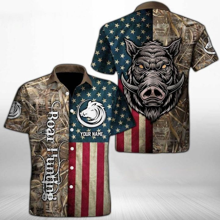 Boar Hunting Hawaiian Shirt Summer Button Up Boar Hunting Hawaiian Shirt Summer Button Up