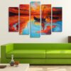 Boat And Sea 02 - Abstract 5 Panel Canvas Art Wall Decor