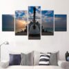 Boat Sailing Ship - Space 5 Panel Canvas Art Wall Decor