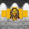 Bob Marley 09 - Famous Person 5 Panel Canvas Art Wall Decor