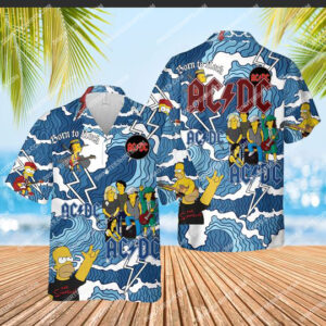 Bob’S Burgers Movie And Ac Dc Rock Band All Over Print Hawaiian Shirt