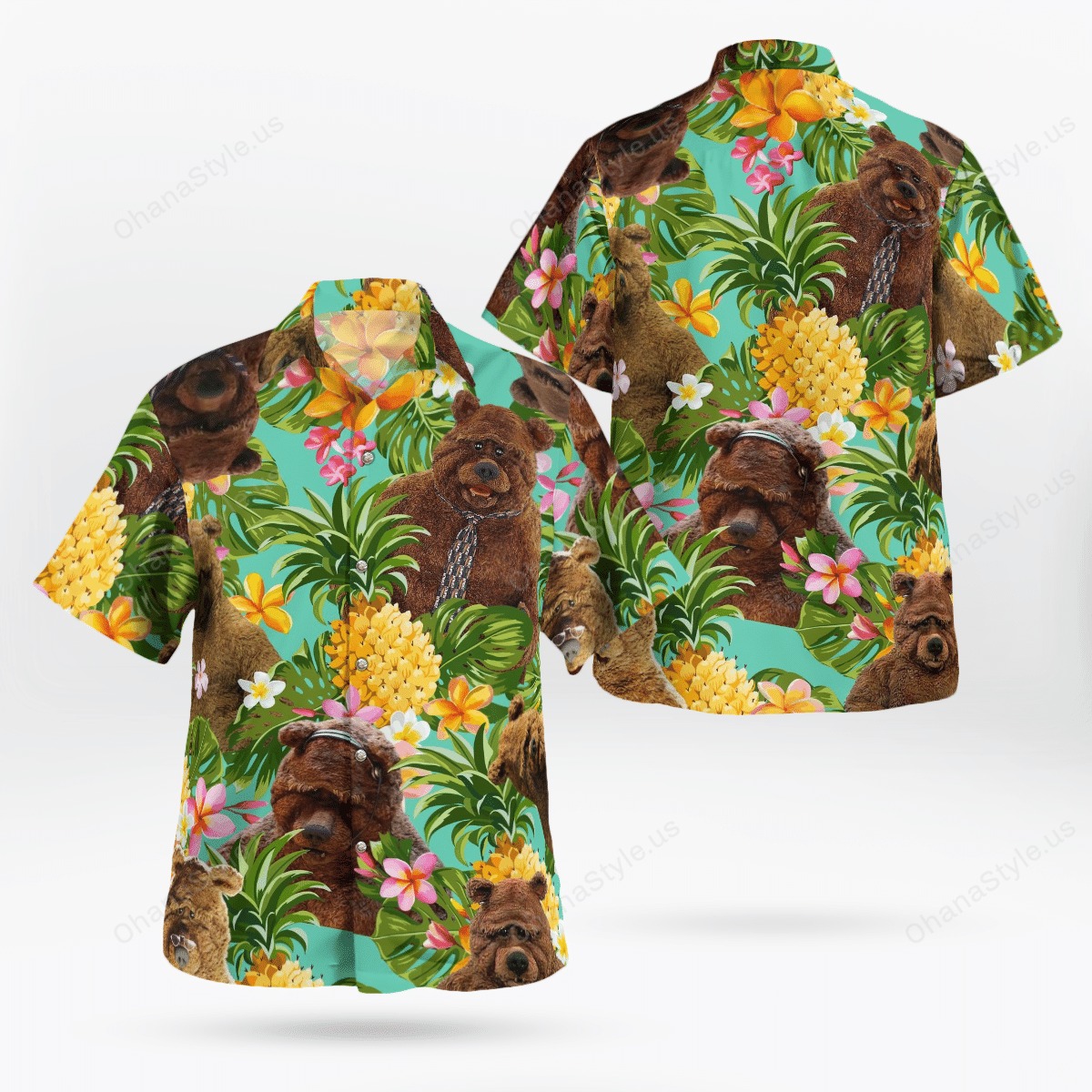 Bobo The Bear Pineapple Tropical Hawaiian Shirt Bobo The Bear Pineapple Tropical Hawaiian Shirt