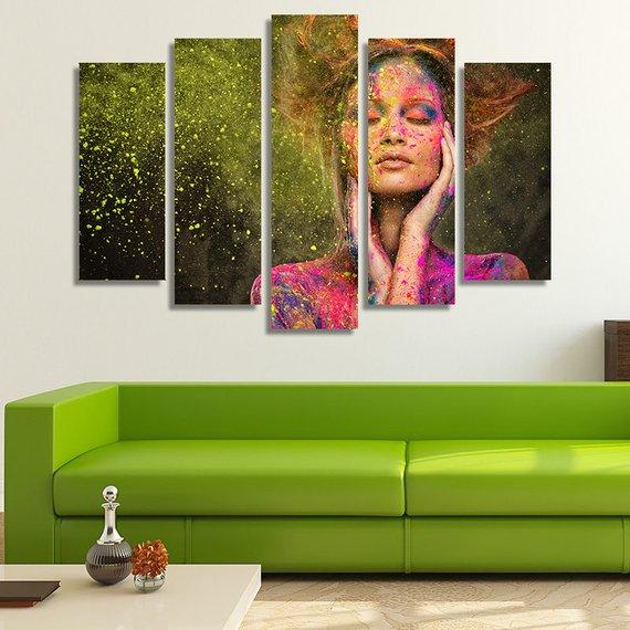 Body - Abstract 5 Panel Canvas Art Wall Decor Body - Abstract 5 Panel Canvas Art Wall Decor