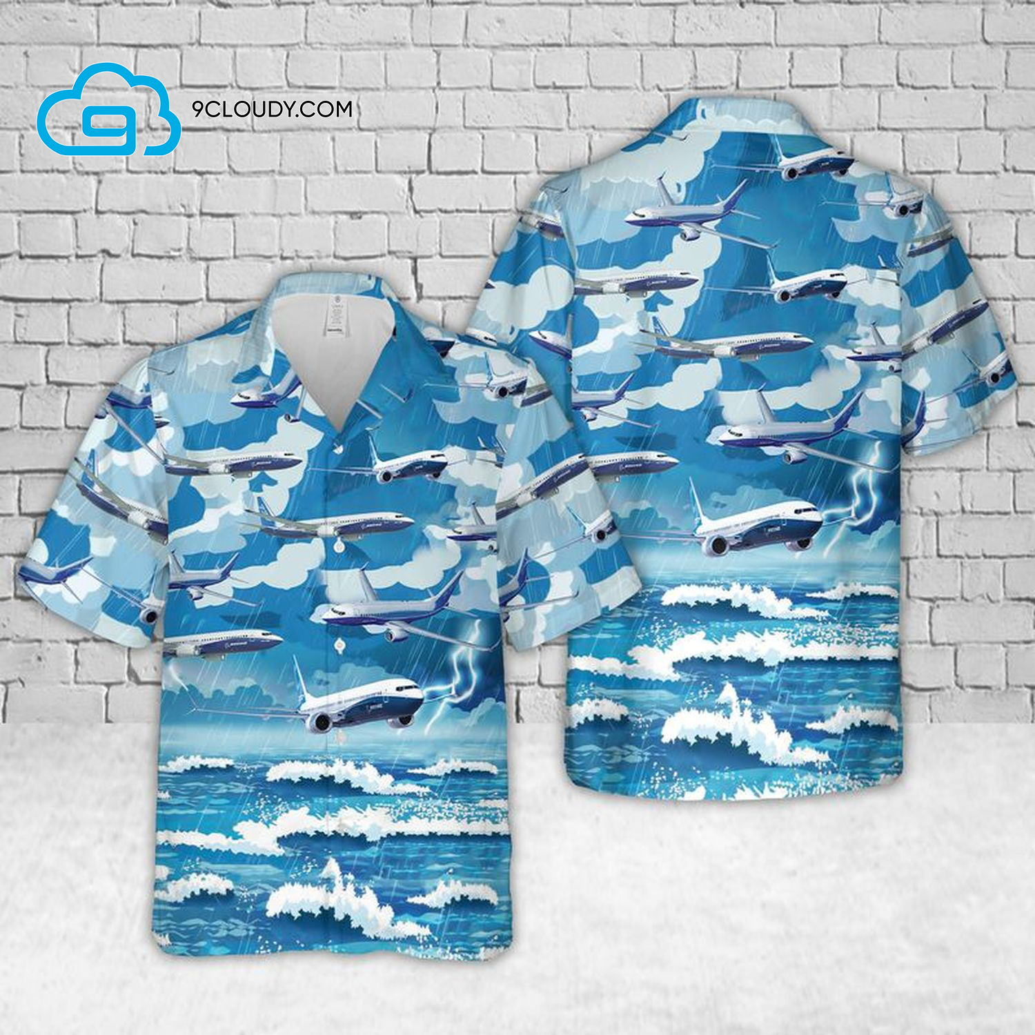 Boeing 737 Fly Full Print Hawaiian Shirt Boeing 737 Fly Full Print Hawaiian Shirt