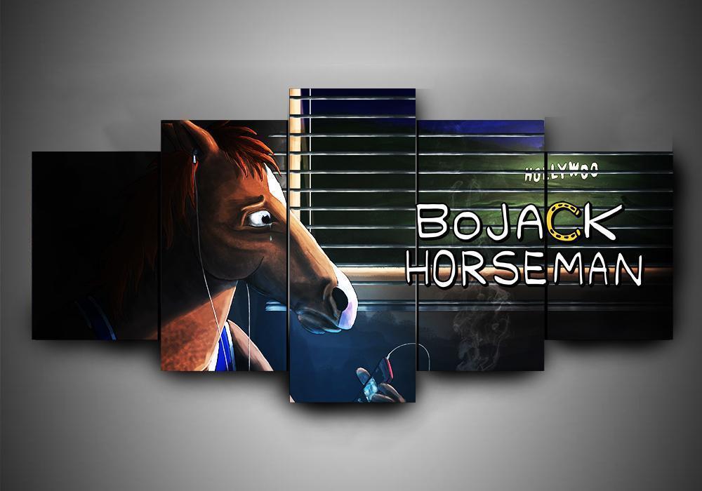 Bojack Horseman 2 - Movie 5 Panel Canvas Art Wall Decor Bojack Horseman 2 - Movie 5 Panel Canvas Art Wall Decor