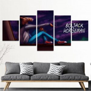 Bojack Horseman 4 - Movie 5 Panel Canvas Art Wall Decor