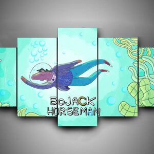 Bojack Horseman 5 - Movie 5 Panel Canvas Art Wall Decor