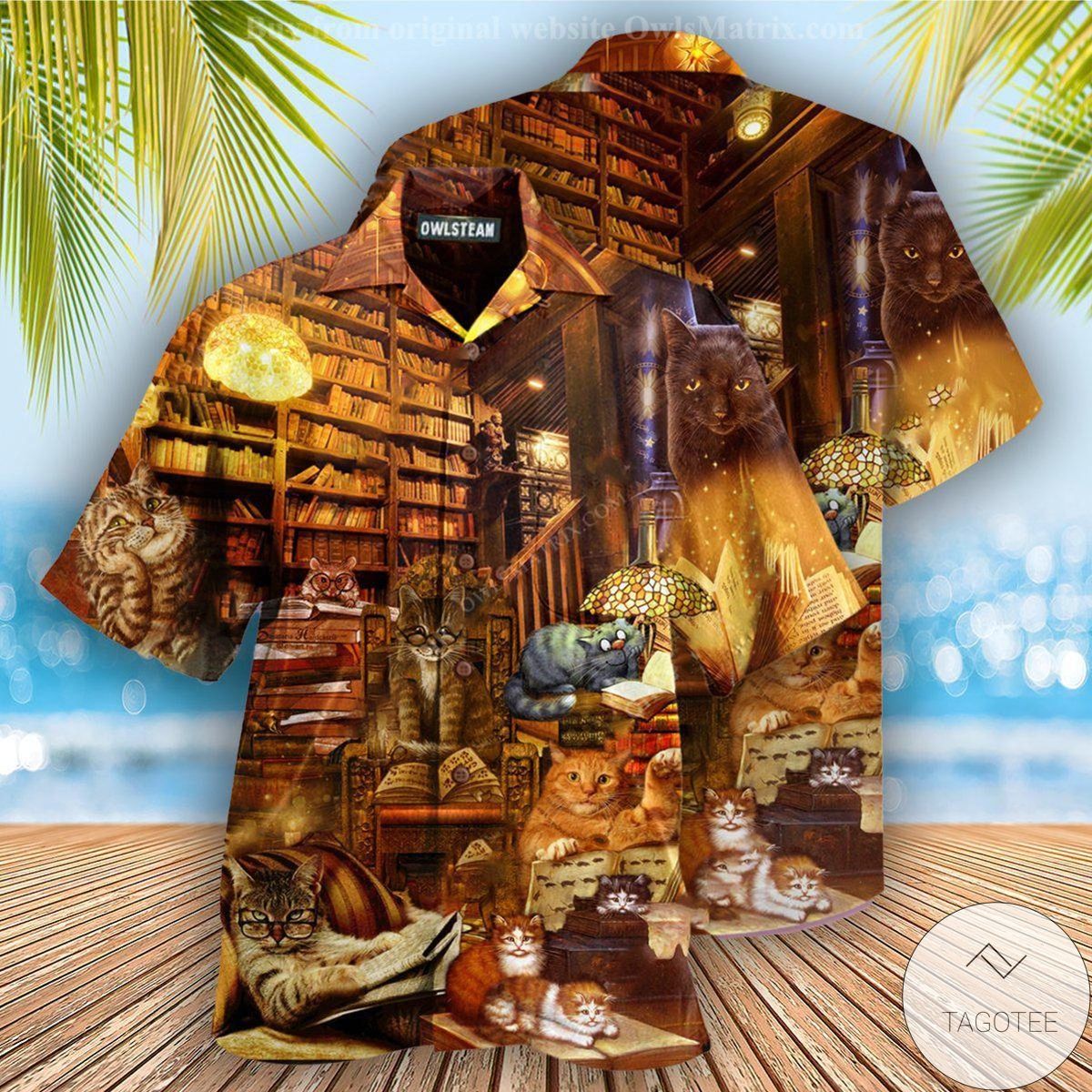 Book Happiness Is A Good Book And A Cat Hawaiian Shirt Book Happiness Is A Good Book And A Cat Hawaiian Shirt