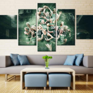 Boston Celtics Basketball 3 - Sport 5 Panel Canvas Art Wall Decor