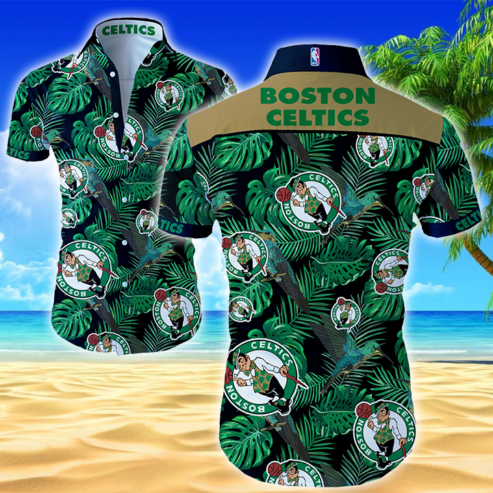 Boston Celtics Hawaiian Shirt Summer Button Up Boston Celtics Hawaiian Shirt Summer Button Up