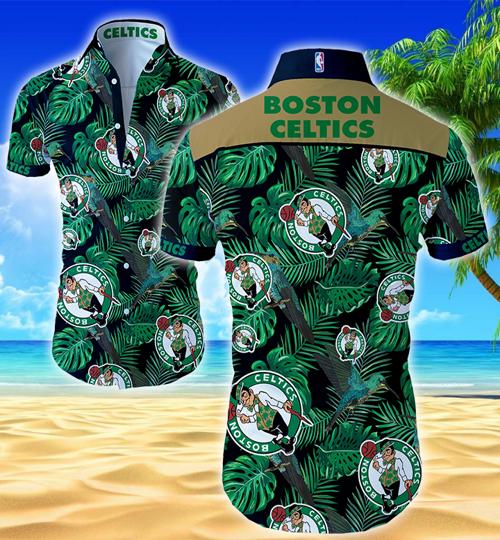 Boston Celtics Hawaiian Shirt Summer Button Up Boston Celtics Hawaiian Shirt Summer Button Up