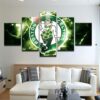 Boston Celtics - Sport 5 Panel Canvas Art Wall Decor